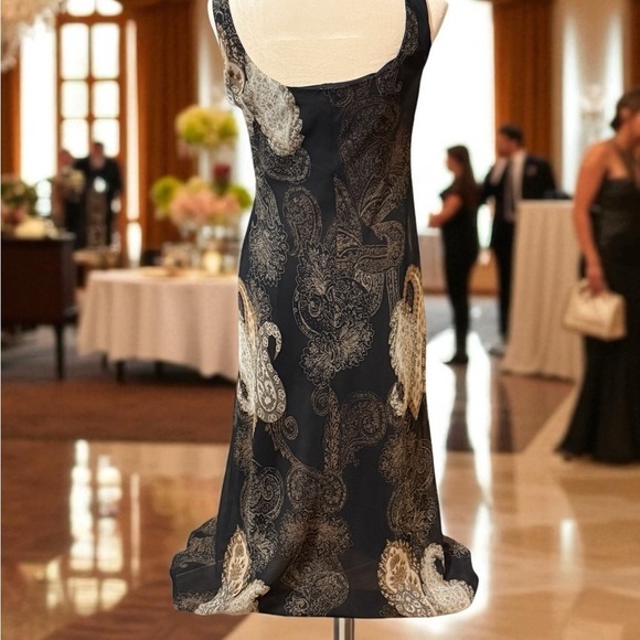 Connected Apparel Black and Gold Maxi Dress - Picture 3 of 4